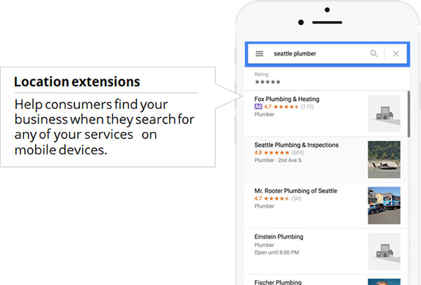 Google Ads Location Extension